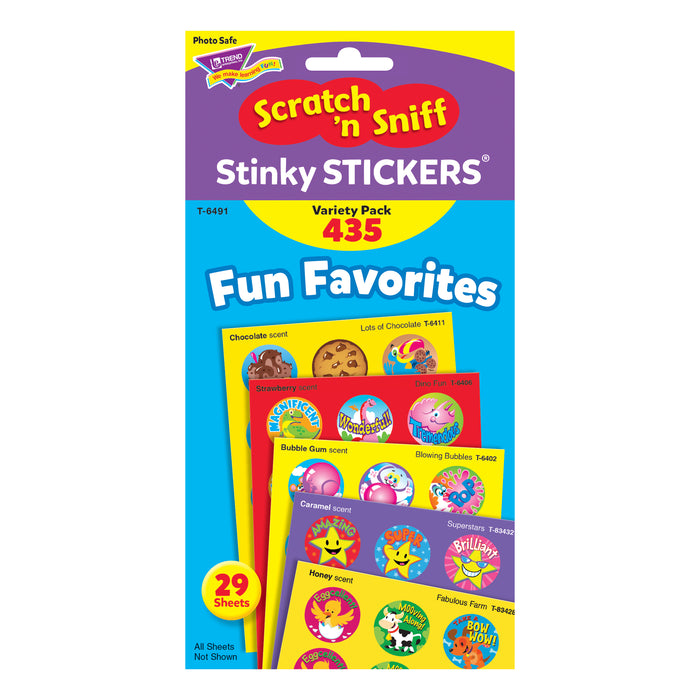 Fun Favorites Stinky Stickers® Variety Pack, 435 Per Pack, 2 Packs