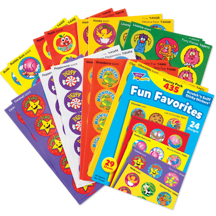 Fun Favorites Stinky Stickers® Variety Pack, 435 Per Pack, 2 Packs