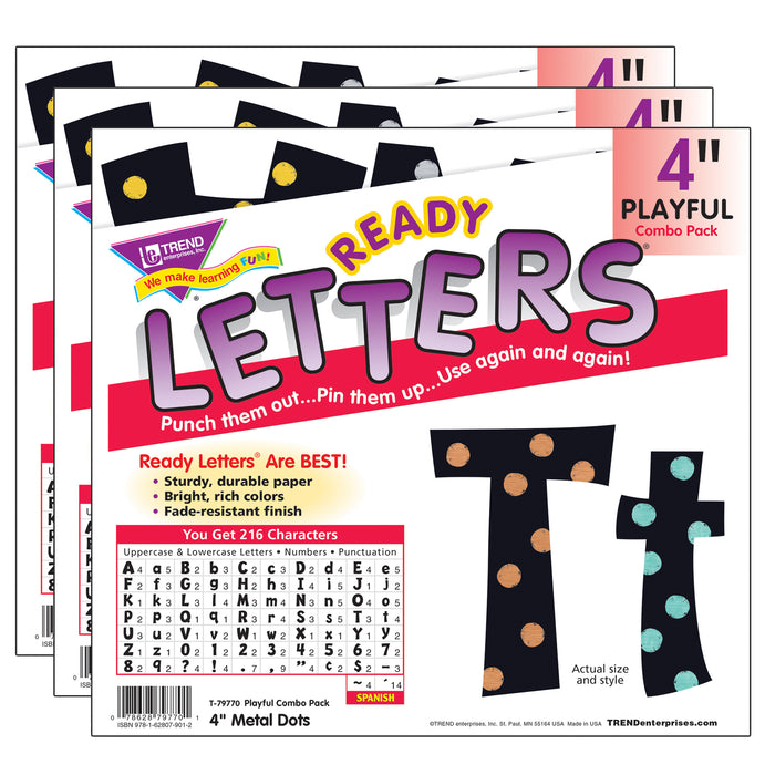 (3 PK) DOTS 4IN PLAYFUL READY