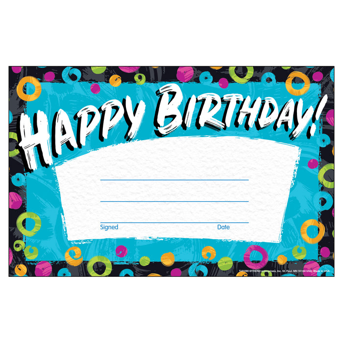 Color Harmony Birthday Recognition Awards, 30 Per Pack, 6 Packs