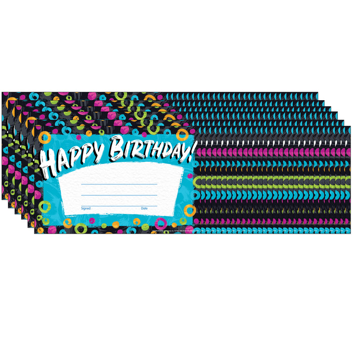 Color Harmony Birthday Recognition Awards, 30 Per Pack, 6 Packs