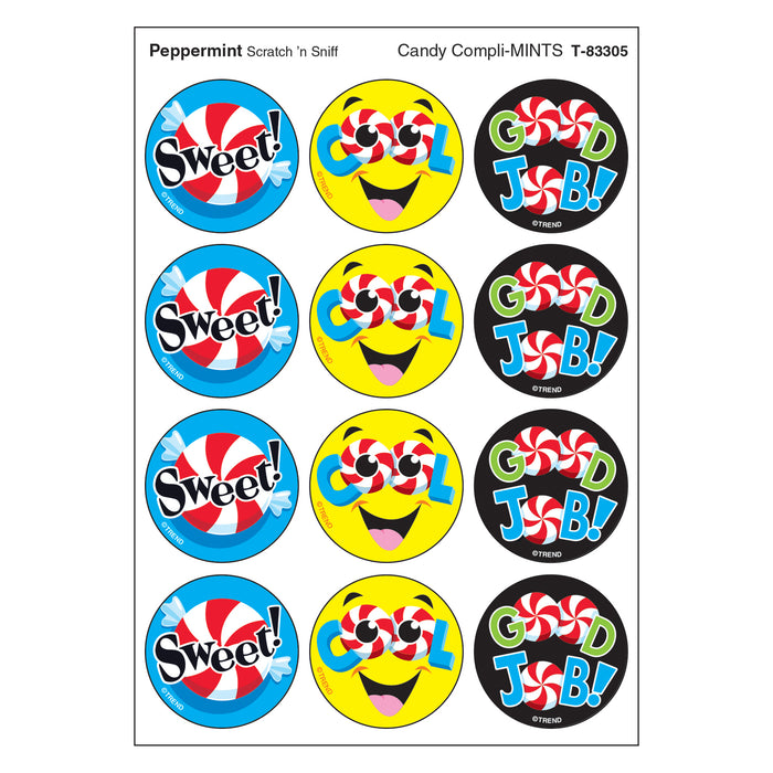 Candy Compli-MINTS-Peppermint Stinky Stickers®, 48 Per Pack, 6 Packs