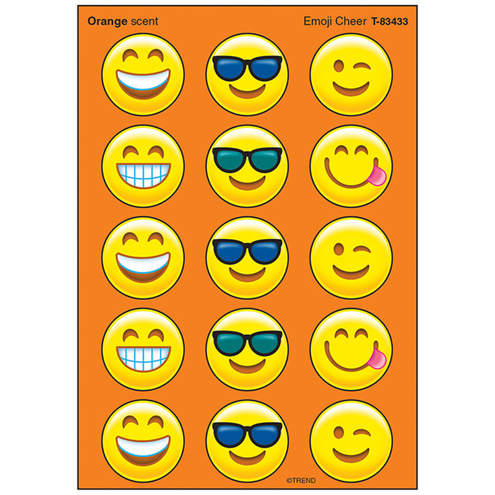 Emoji Cheer-Orange Stinky Stickers®, 60 Per Pack, 6 Packs