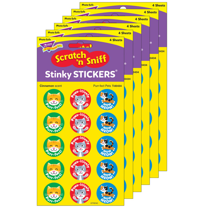 Purr-fect Pets-Cinnamon Stinky Stickers®, 60 Per Pack, 6 Packs