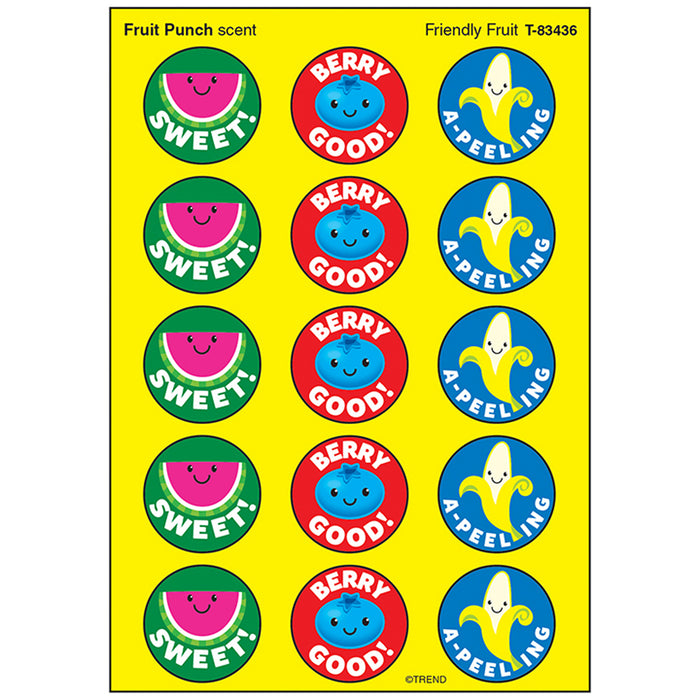 Friendly Fruit-Fruit Punch Stinky Stickers®, 60 Per Pack, 6 Packs