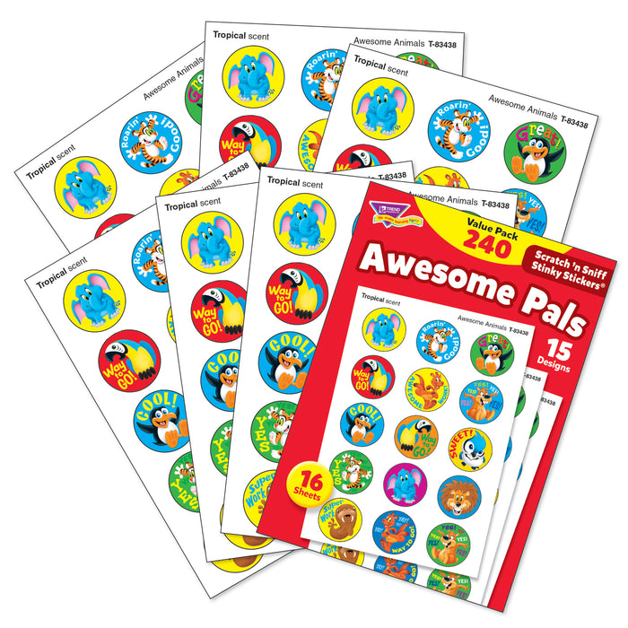 Awesome Pals Stinky Stickers® Value Pack, 240 Per Pack, 3 Packs
