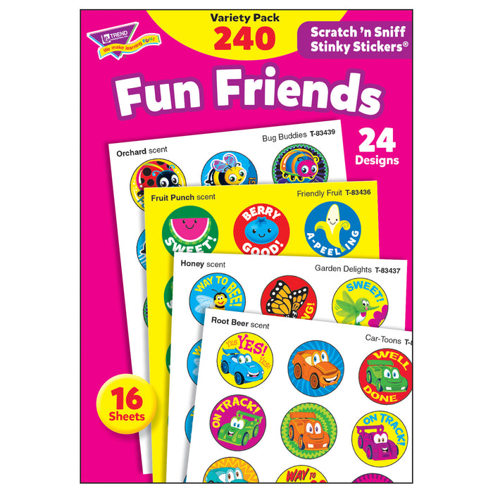Fun Friends Stinky Stickers® Variety Pack, 240 Per Pack, 3 Packs