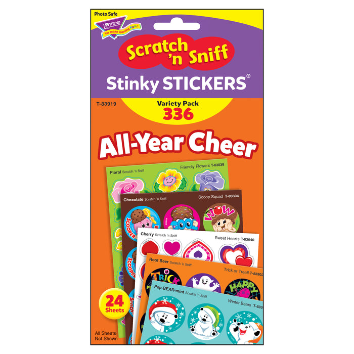 All Year Cheer Stinky Stickers® Variety Pack, 336 Count Per Pack, 2 Packs