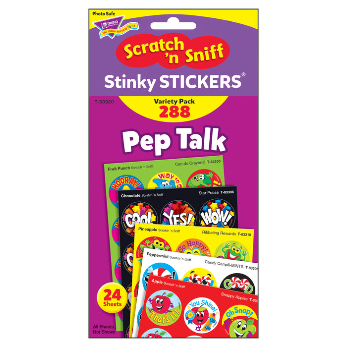 Pep Talk Stinky Stickers® Variety Pack, 288 Count Per Pack, 2 Packs