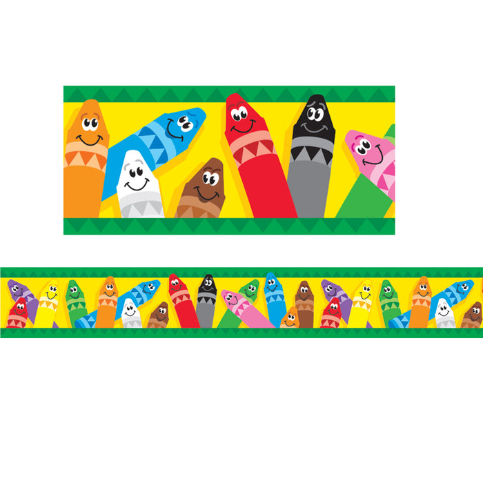 Colorful Crayons Bolder Borders®, 35.75' Per Pack, 6 Packs