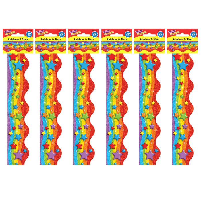 Rainbow & Stars Terrific Trimmers®, 39 Feet Per Pack, 6 Packs