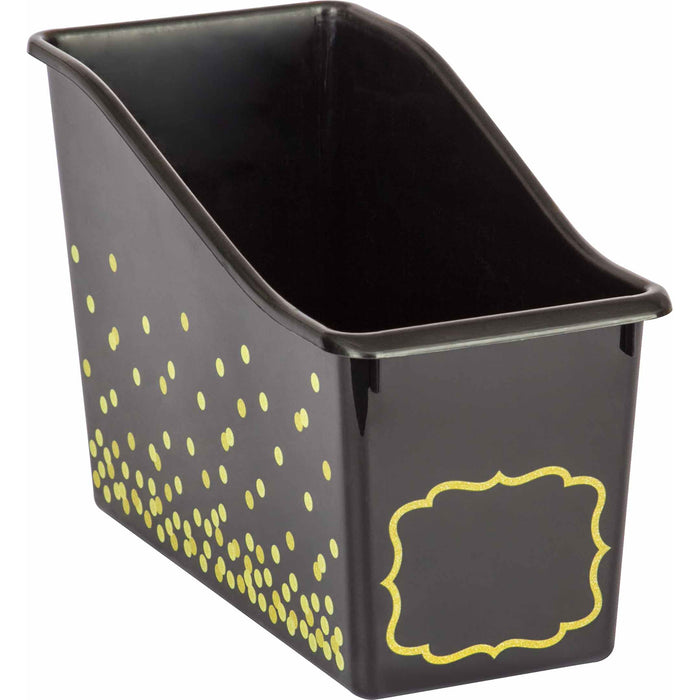 Black Confetti Plastic Book Bin, Pack of 3