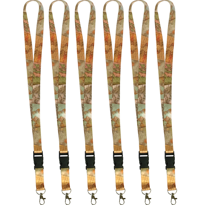 Travel the Map Lanyard, Pack of 6