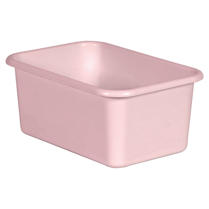 Blush Small Plastic Storage Bin, Pack of 6