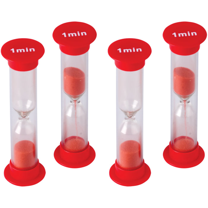 Sand Timers, Small, 1 Minute, 4 Per Pack, 6 Packs