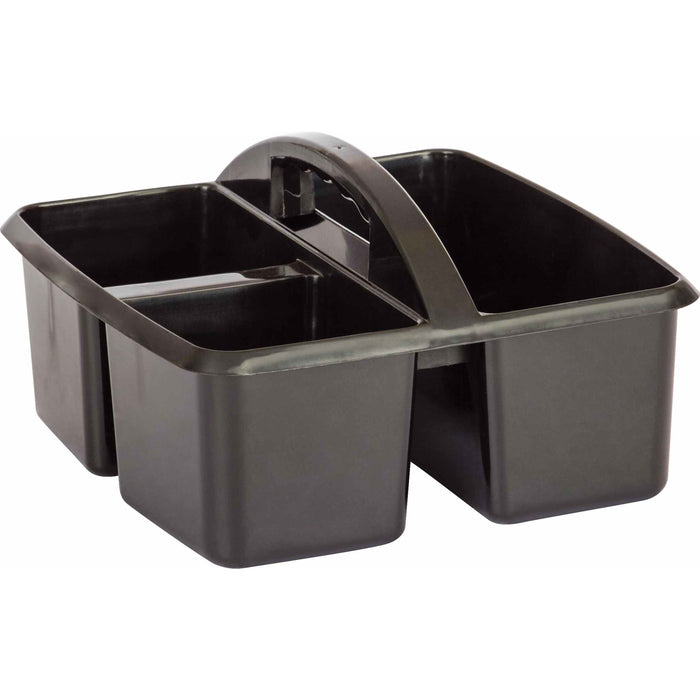 Plastic Storage Caddy, Black, Pack of 6