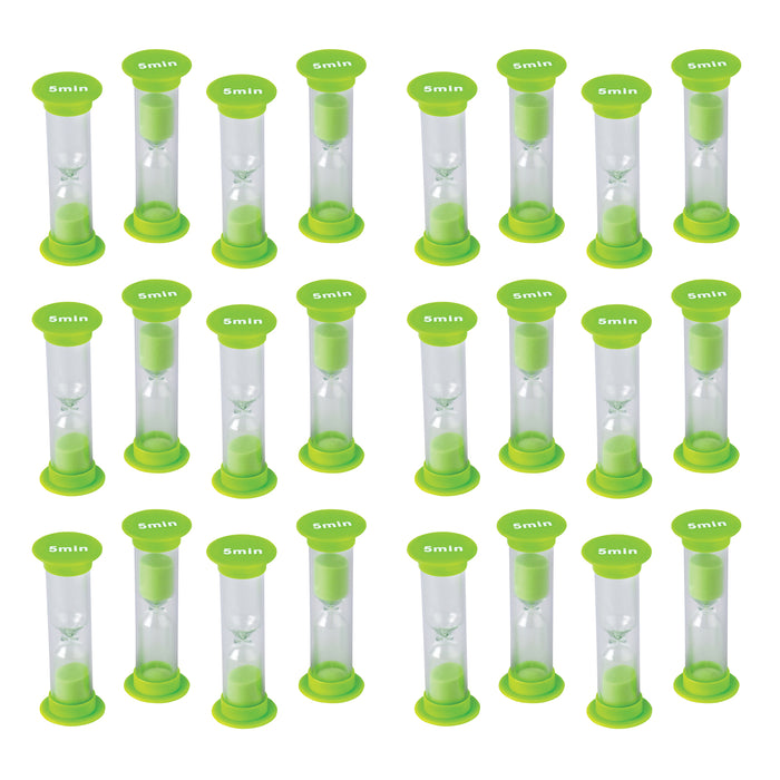 Sand Timer, Mini, 5 Minute, 4 Per Pack, 6 Packs