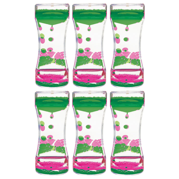 Pink & Green Liquid Motion Bubbler, Pack of 6