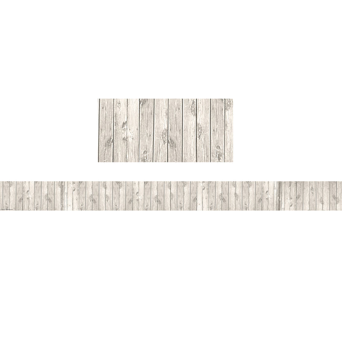 White Wood Design Straight Border Trim, 35 Feet Per Pack, 6 Packs