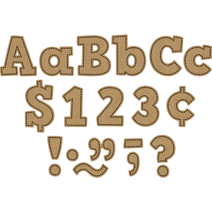 Burlap Design Bold Block 4" Letters Combo Pack, 230 Characters Per Pack, 3 Packs