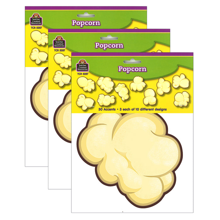 Popcorn Accents, 30 Per Pack, 3 Packs