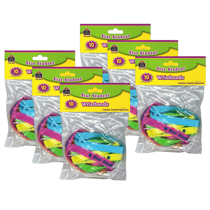 Star Student Wristbands, 10 Per Pack, 6 Packs