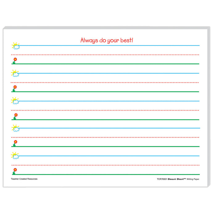 Smart Start K-1 Writing Paper: 100 Sheets Per Pack, 2 Packs