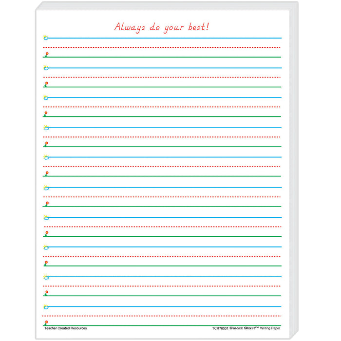 Smart Start 1-2 Writing Paper: 100 Sheets Per Pack, 2 Packs