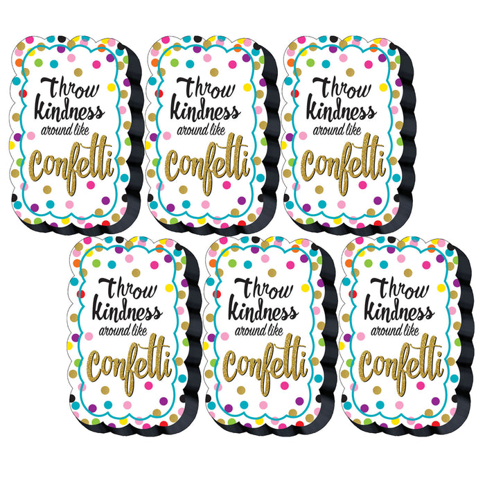 Confetti Magnetic Whiteboard Eraser, Pack of 6