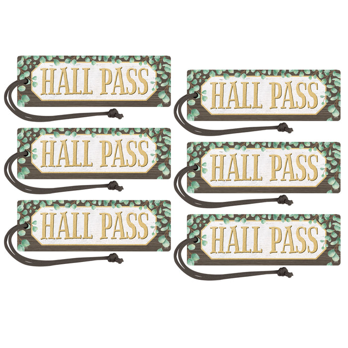 Eucalyptus Magnetic Hall Pass, Pack of 6