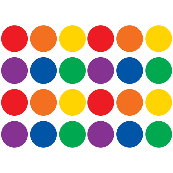 Spot On® Dry-Erase Desktop Writing Spots Colorful Circles - 4", 12 Per Pack, 2 Packs