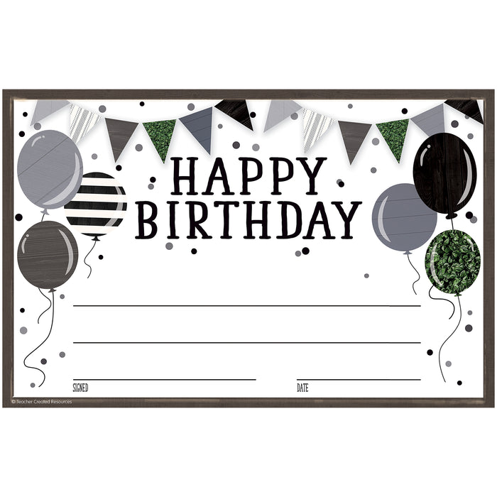 Modern Farmhouse Happy Birthday Awards, 30 Per Pack, 6 Packs