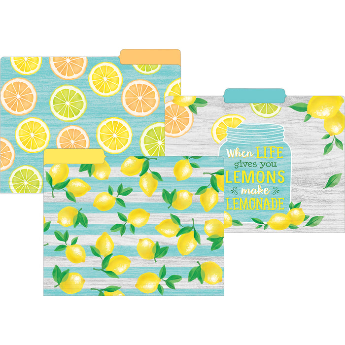 Lemon Zest Letter-Sized File Folders, 12 Per Pack, 2 Packs