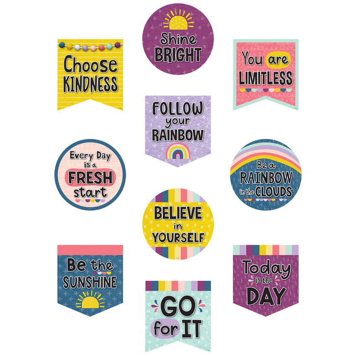 Oh Happy Day Positive Sayings Accents, 30 Per Pack, 3 Packs