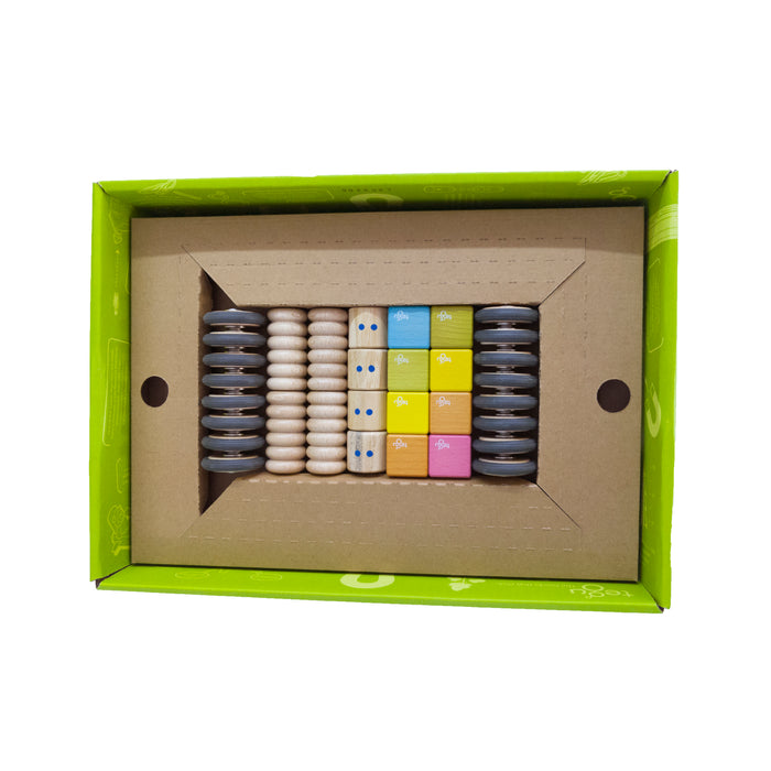 Classroom Mgnetic Wooden Block Kit, 130 Pieces