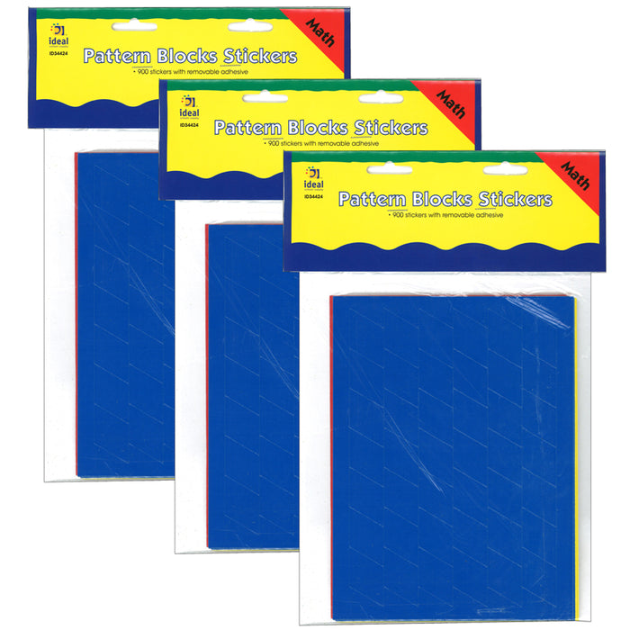 (3 PK) PATTERN BLOCKS STICKERS 900