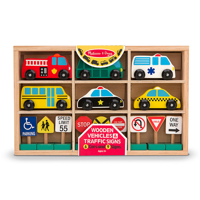 WOODEN VEHICLES AND TRAFFIC SIGNS