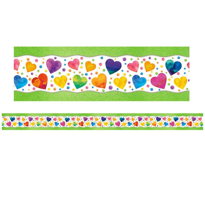 (6 PK) WATERCOLOR HEARTS TRIMMER