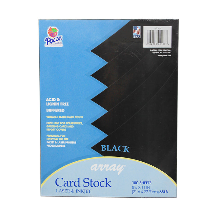 ARRAY CARD STOCK BLACK 100 SHEETS
