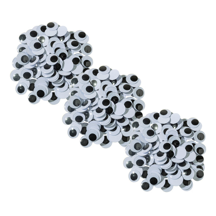 (3 PK) WIGGLE EYES BLACK 20 MM 100