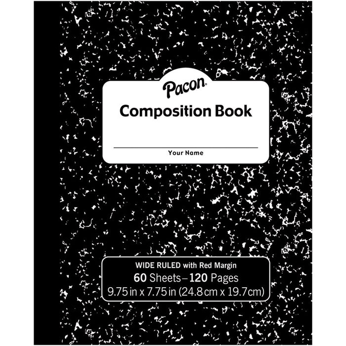 BLACK COMPOSITION BOOK 9.75 X 7.75