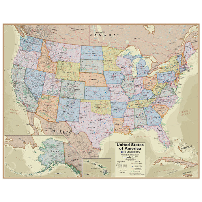 BOARDROOM SERIES USA WALL MAP