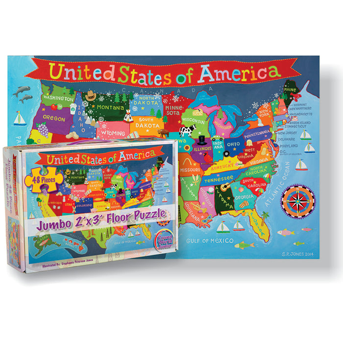 UNITED STATES FLOOR PUZZLE FOR KIDS