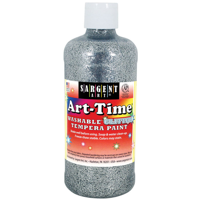 GLITTER TEMPERA 16 OZ SILVER