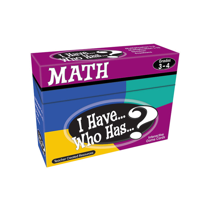 I HAVE WHO HAS MATH GAMES GR 3-4