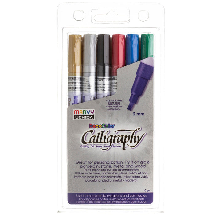CALIGRAPHY PAINT MARKERS 6 PK